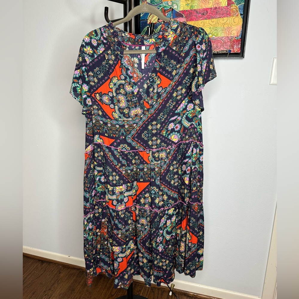 Anthropologie multi colored dress in size 1x.  Excellent condition!